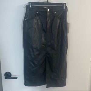 NWT Universal Thread faux leather midi skirt